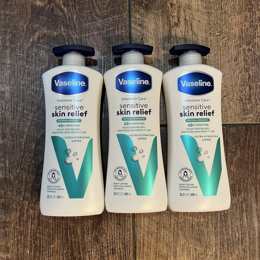 Vaseline Intensive Care Sensitive Skin Relief Non Greasy Body Lotion, 20.3 fl oz